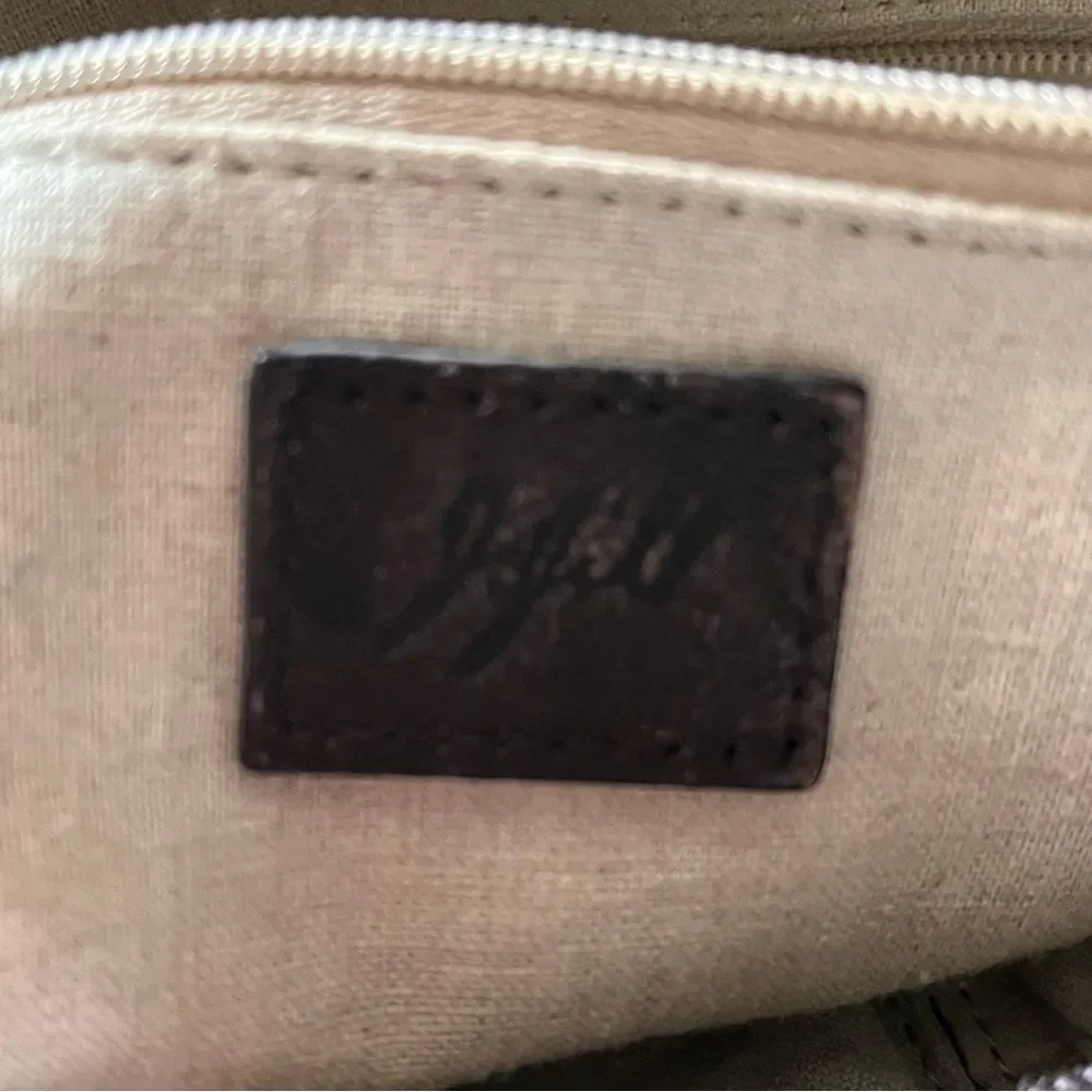J. Jill Brown Soft Glove Leather Hobo Slouchy Shoulder Bag with Zip Top *Flaw